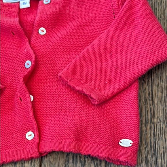 Tartine et Chocolat Red Knit Sweater 6 months baby unisex - Picture 5 of 8